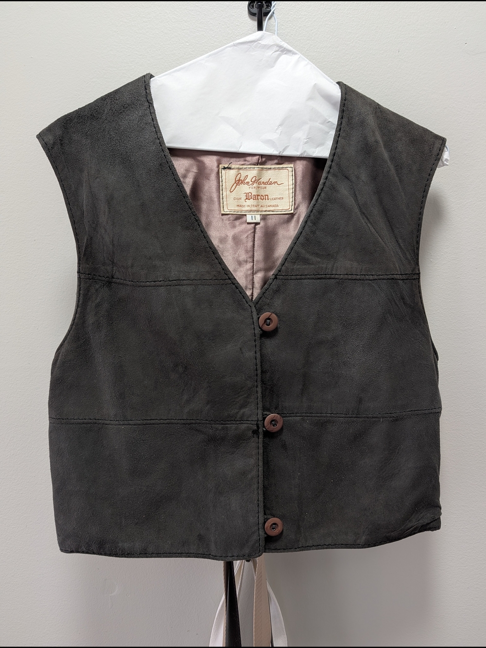 Vtg Suede Vest